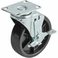 Avantco 5in Replacement Swivel Plate Caster with Brake for Floor Fryers 359SPC5B